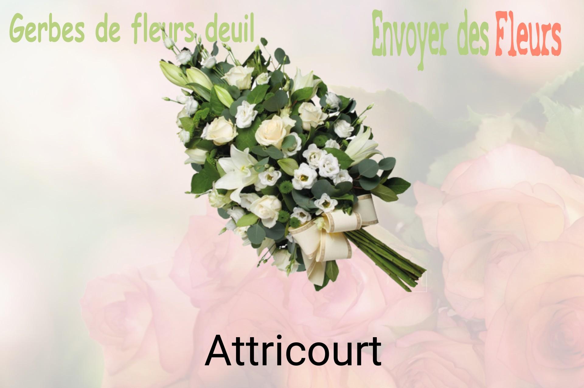 Gerbe de fleurs de deuil livrée à Attricourt